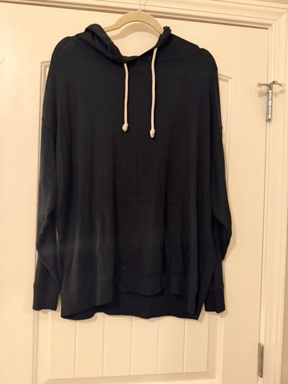 Shop Talulah Black Hooded Pullover Sweatshirt with Drawstrings